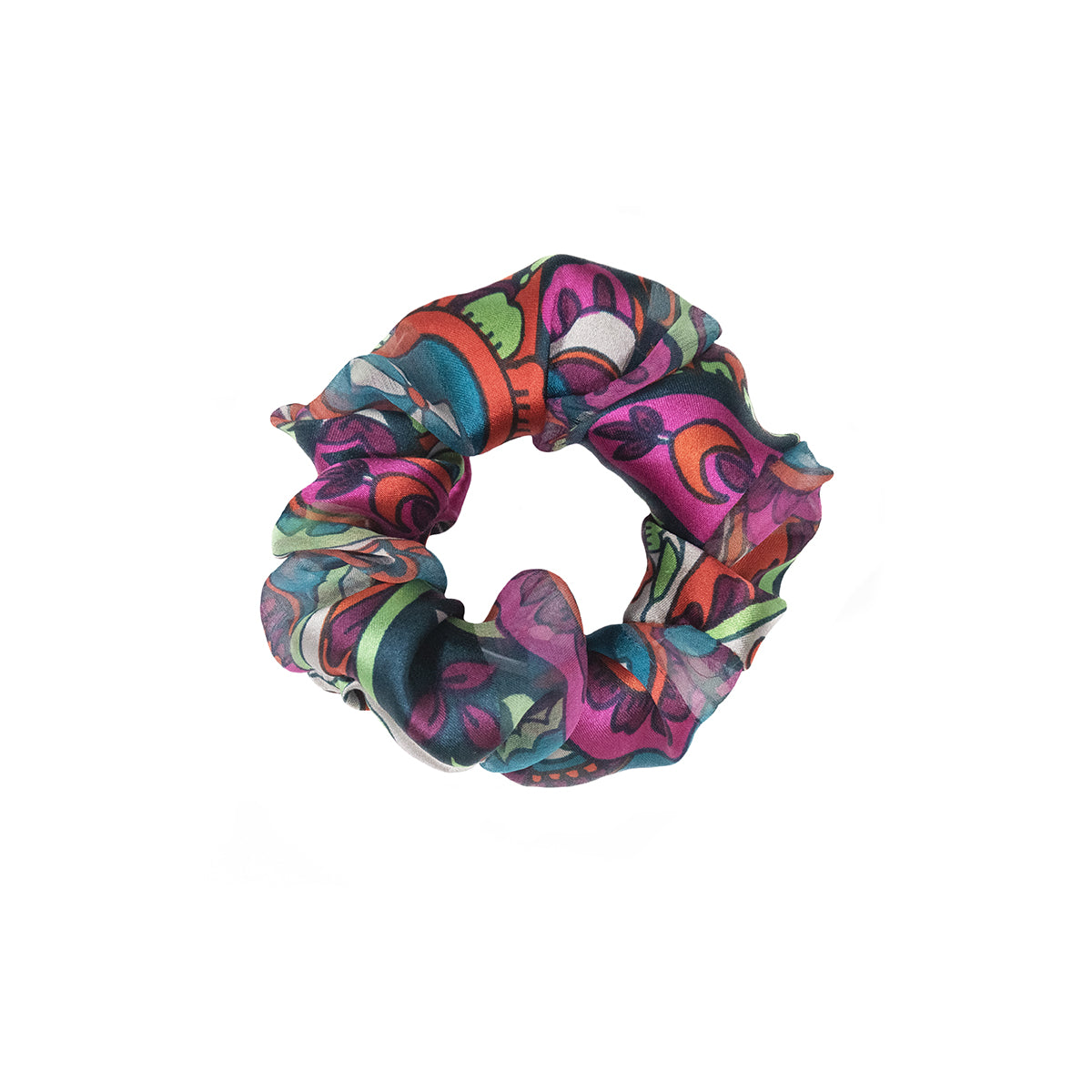 Chouchou imprimé en soie