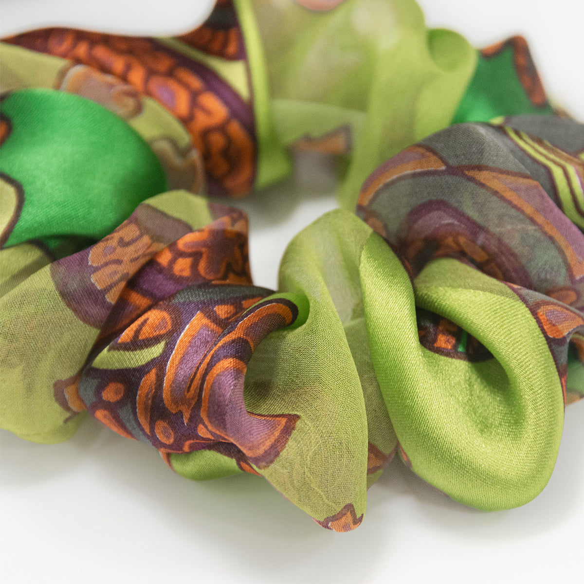 Chouchou imprimé en soie