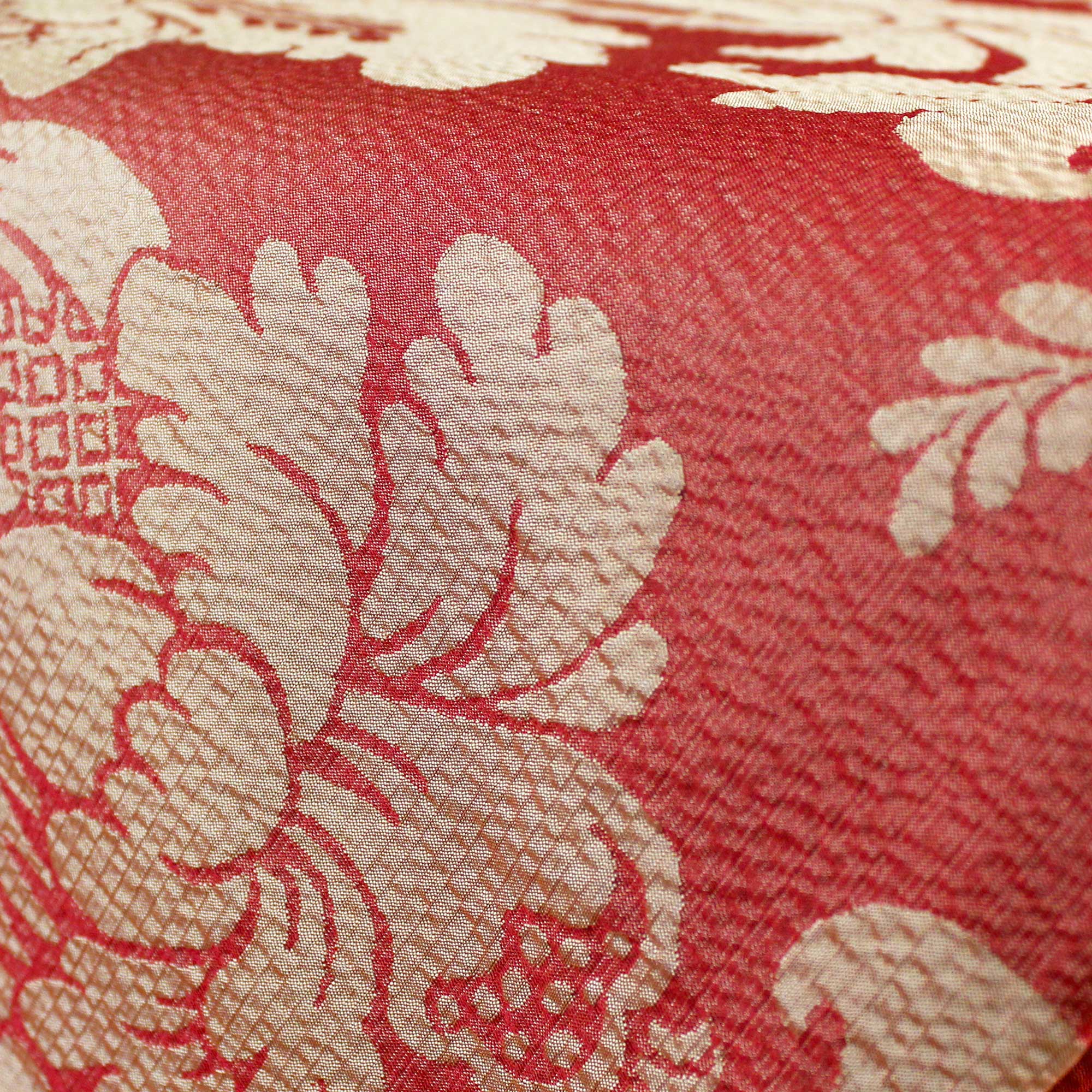 Coupon Damas soie rouge et or - Philéone