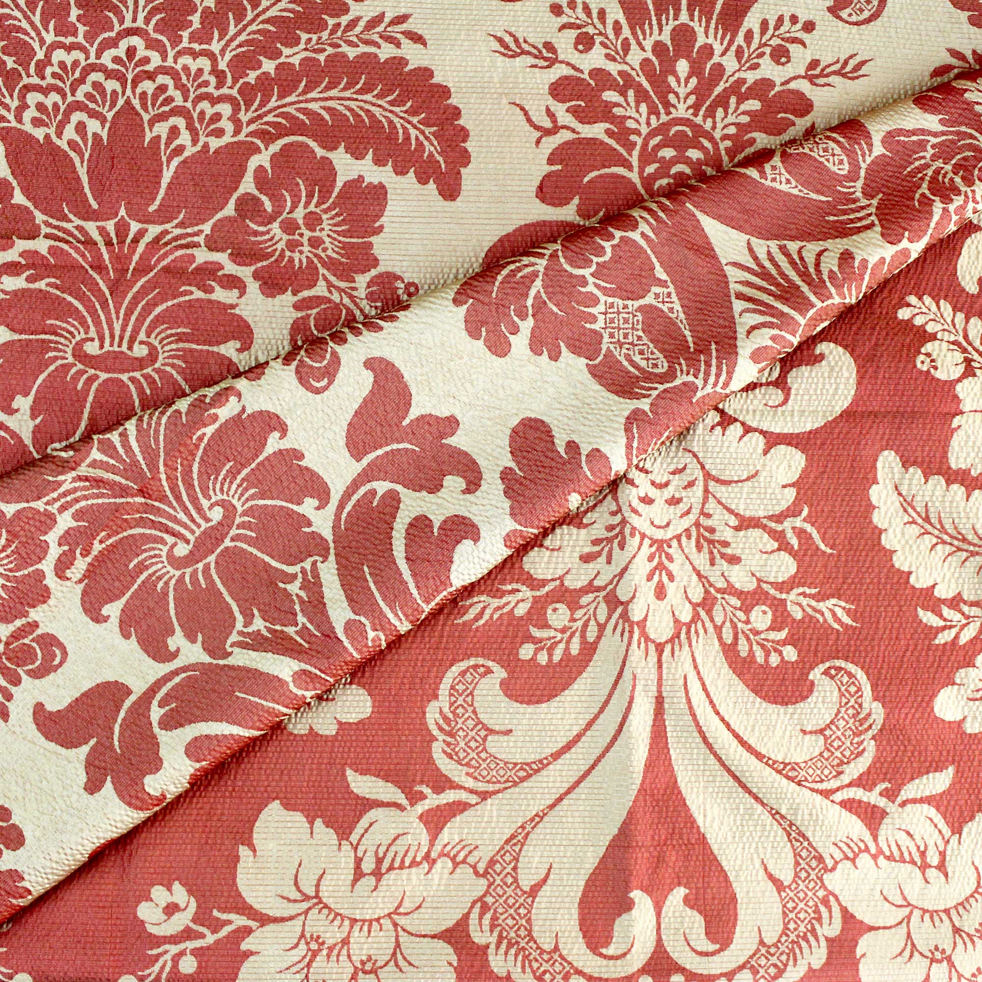 Coupon Damas soie rouge et or - Philéone