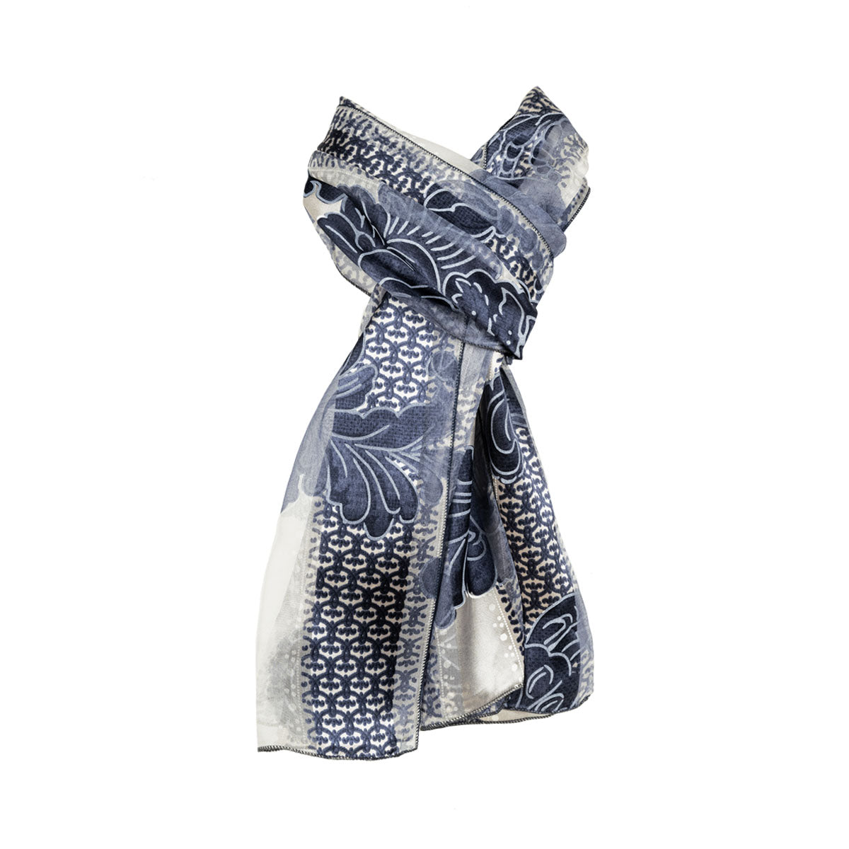 Foulard en soie Brune