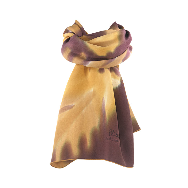 Grand foulard en soie peint à la main Sophia