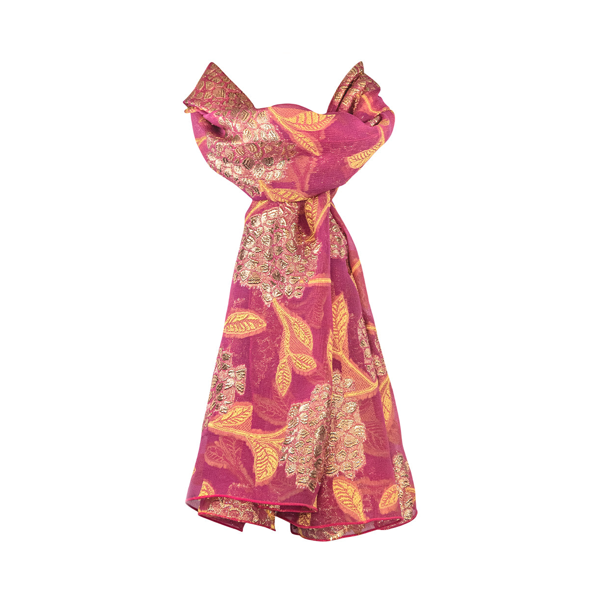 Foulard en soie lancé découpé Véronique