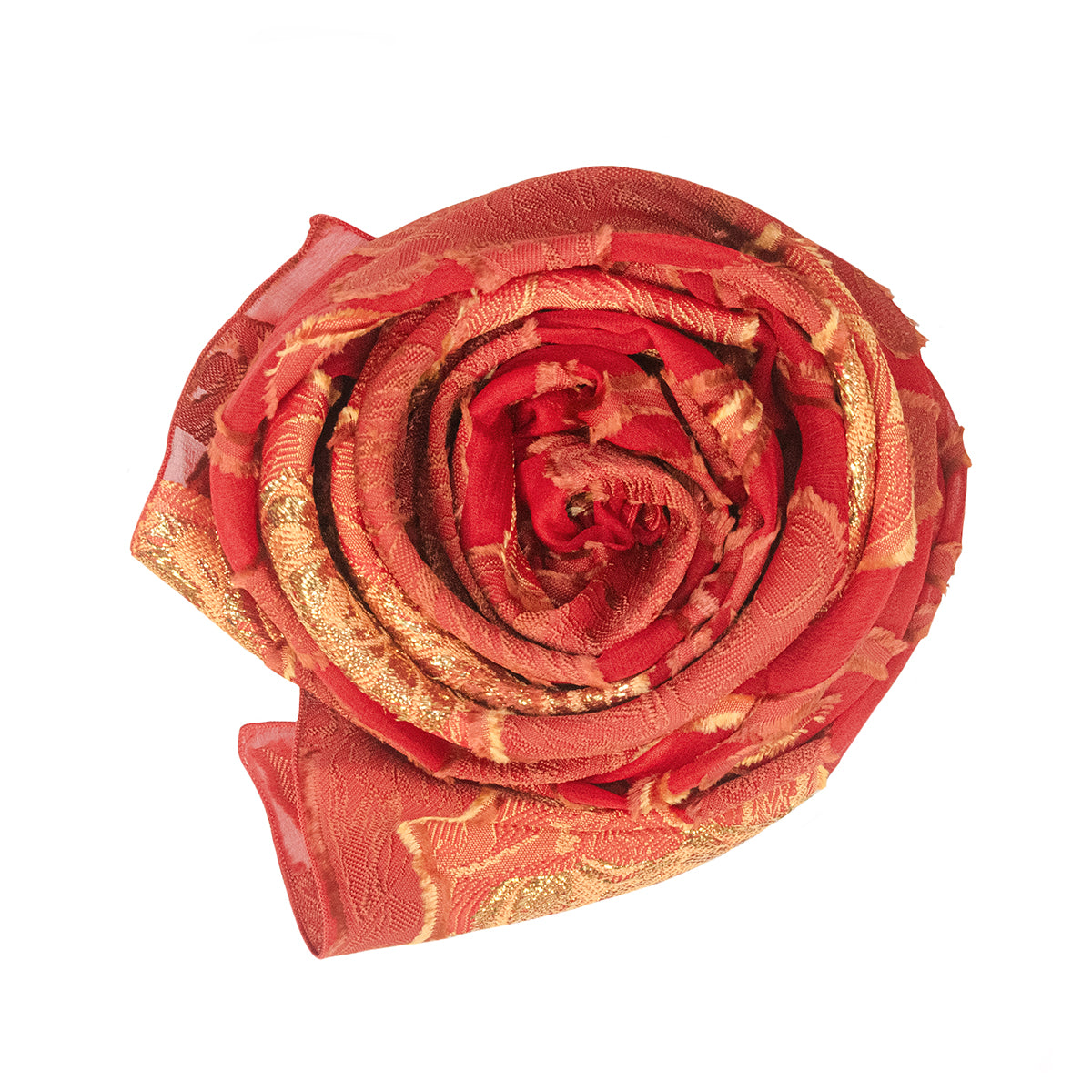 Foulard en soie lancé découpé Lili