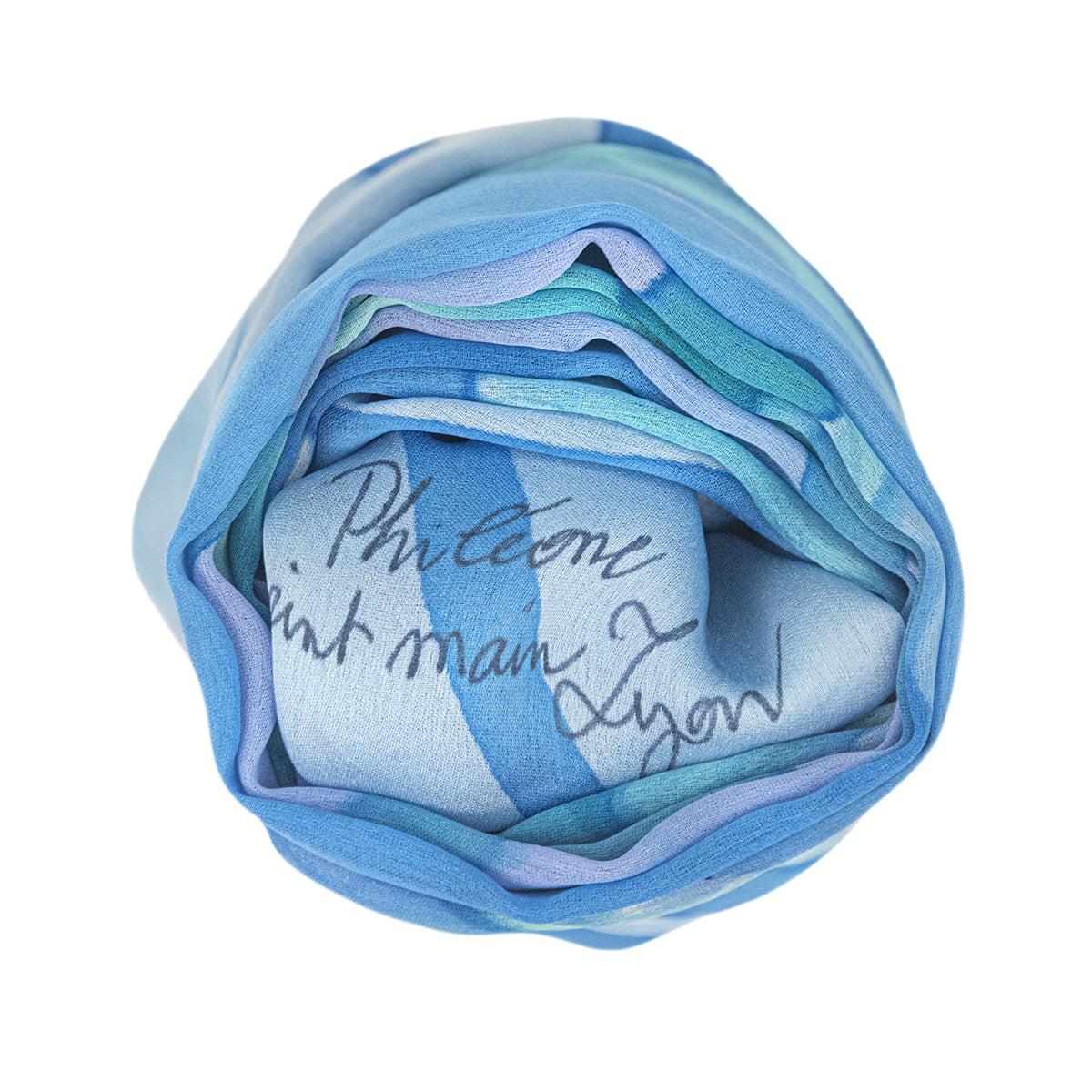 Augustine hand painted silk scarf