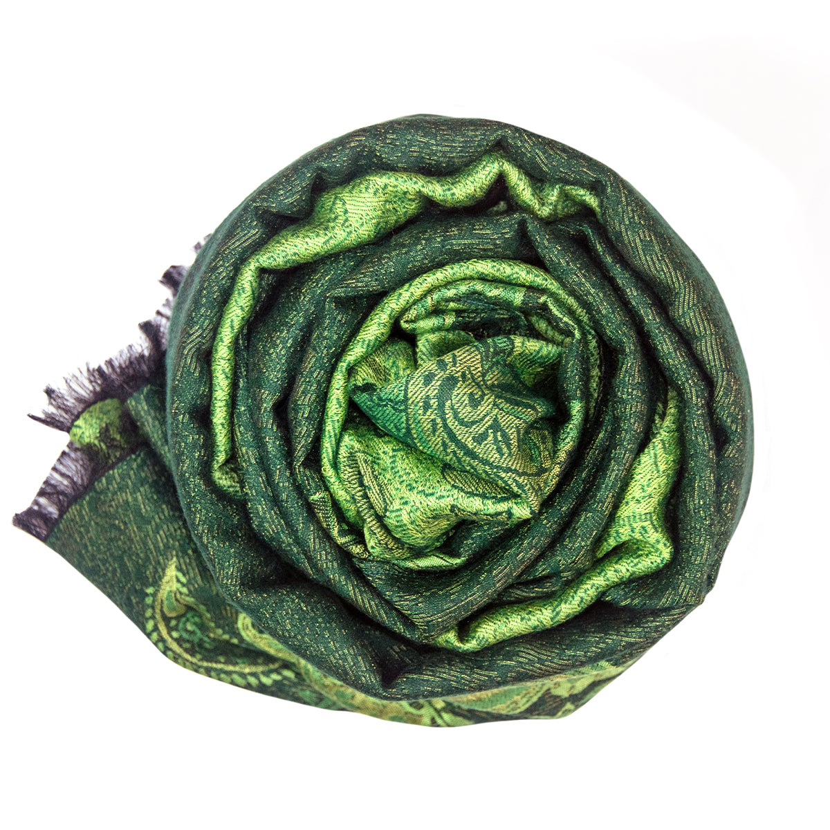 Jade wool and silk scarf