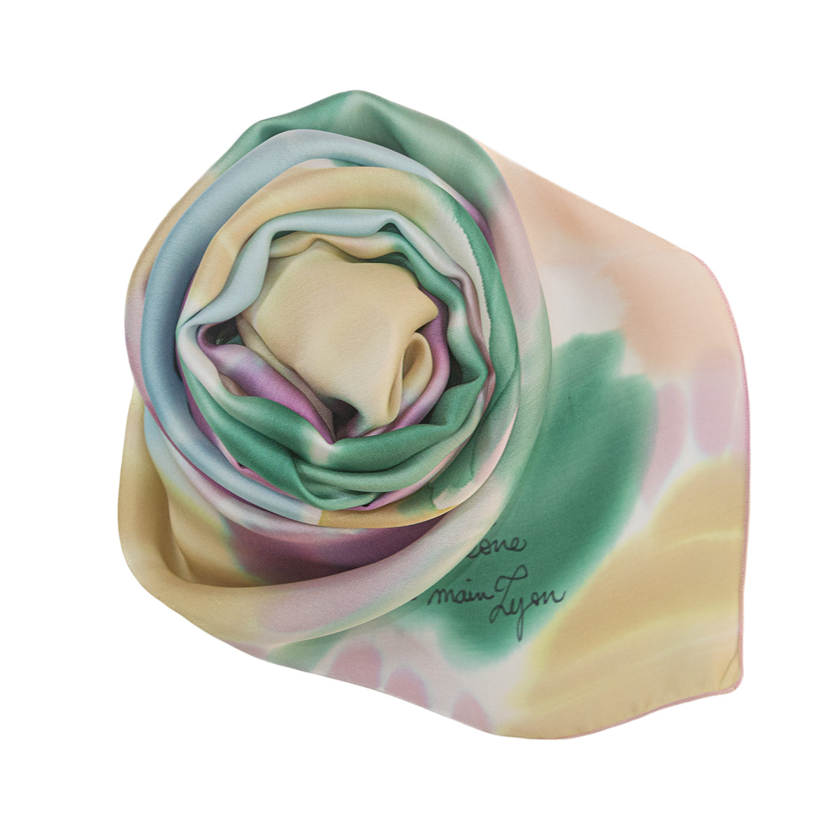 Foulard en soie peint à la main Amicie