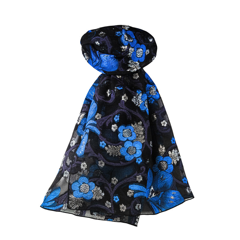 Foulard en soie lancé découpé Agathe
