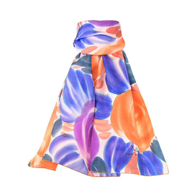 Foulard en soie peint à la main Eva