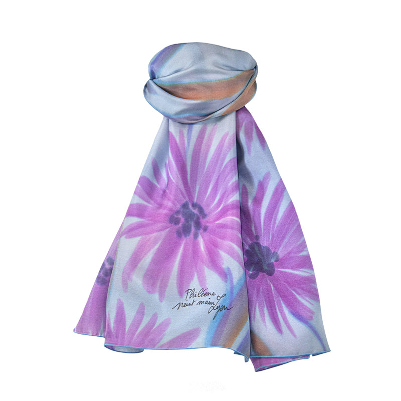 Foulard en soie peint à la main Léonie