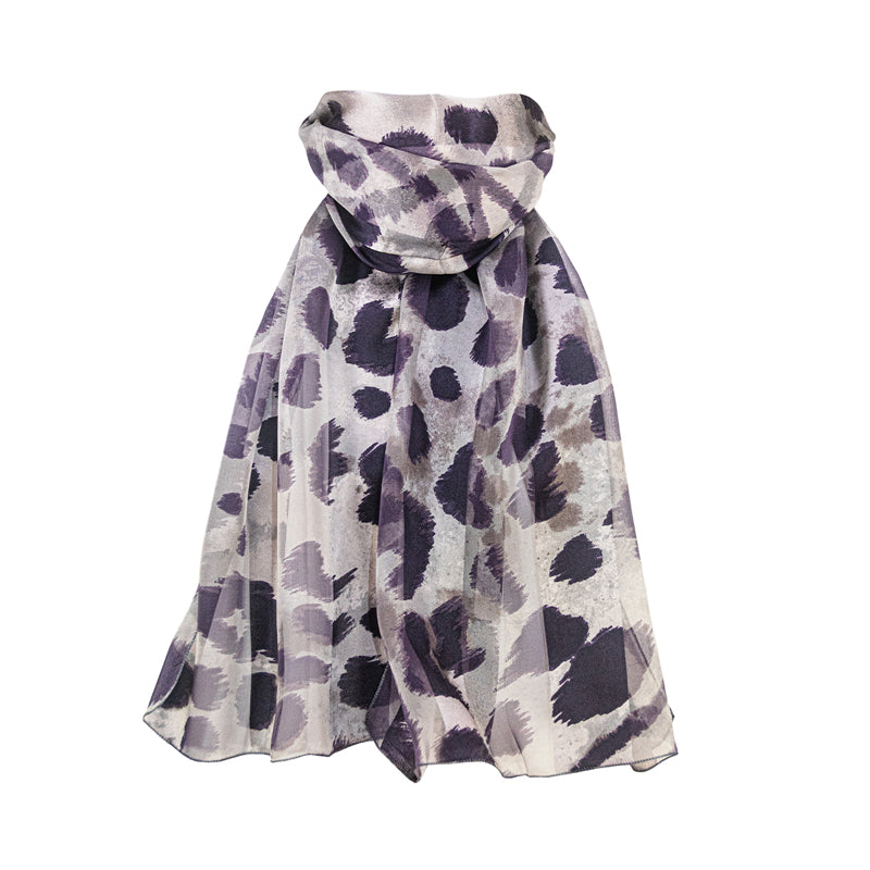 Foulard en soie Prune