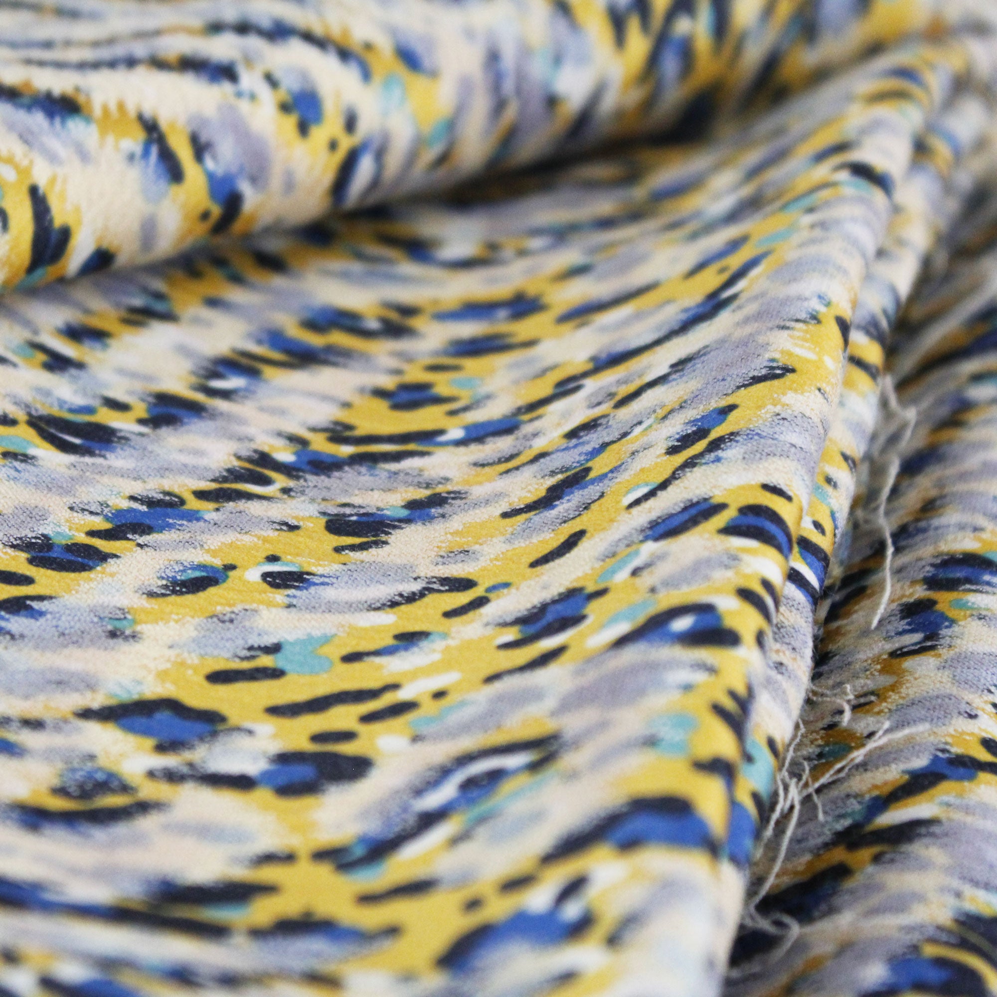 Tissu léopard en coton et polyester