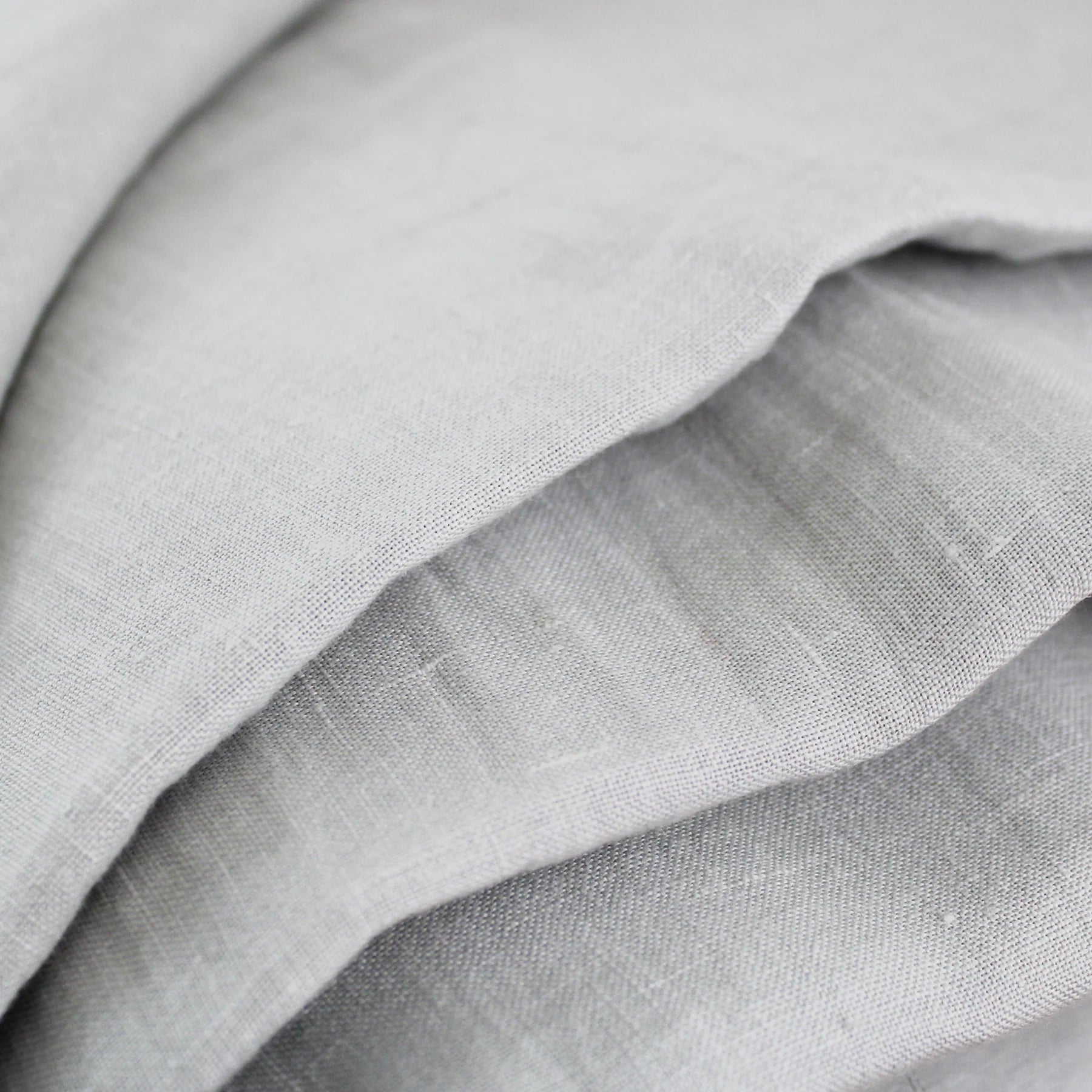 Pearl gray linen fabric coupon