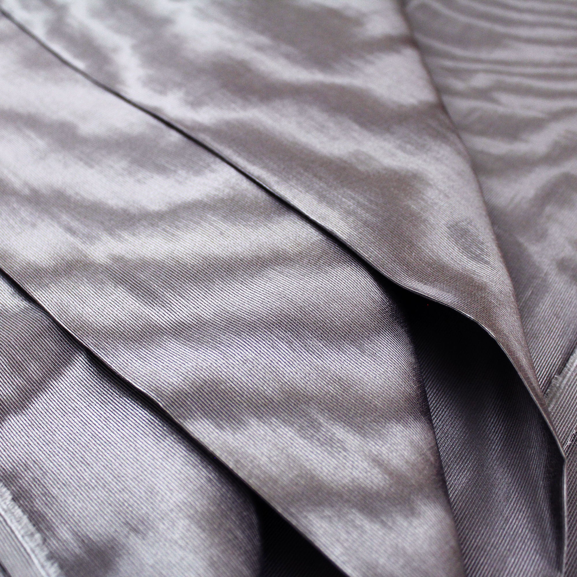 Moire fabric coupon in viscose and purple gray cotton