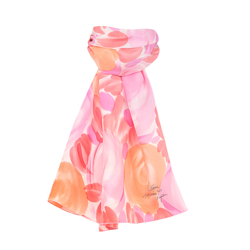 Foulard en soie peint à la main Violaine