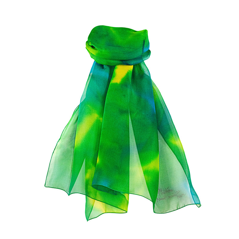 Foulard en soie peint à la main Zélinda