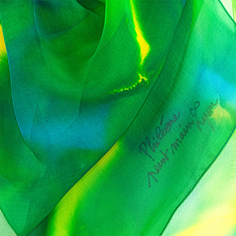 Foulard en soie peint à la main Zélinda