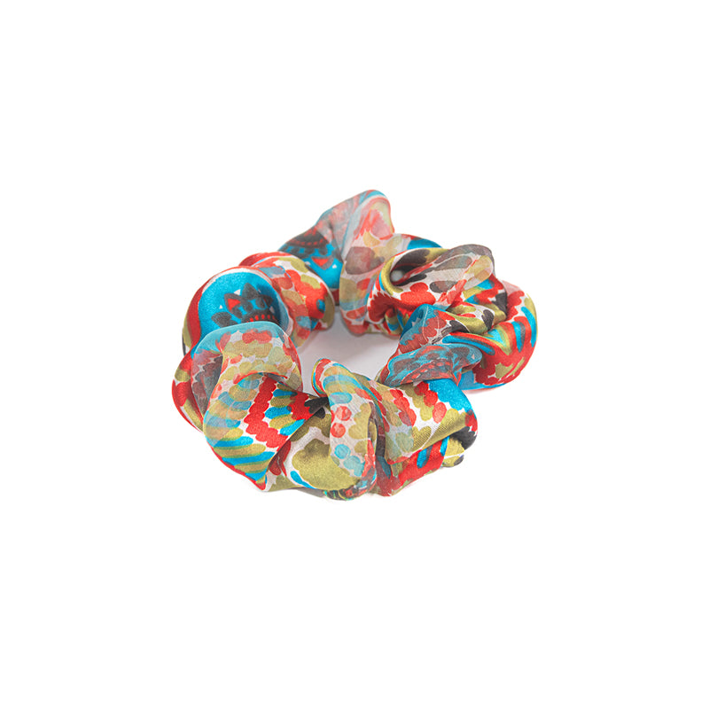 Chouchou imprimé en soie