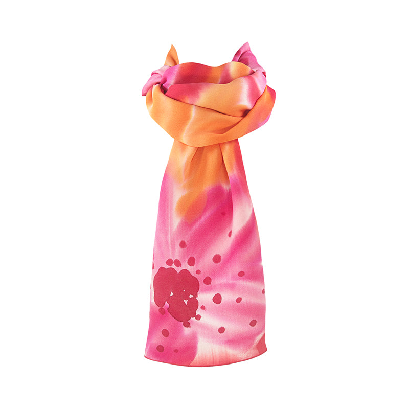 Grand foulard en soie peint à la main Sophia