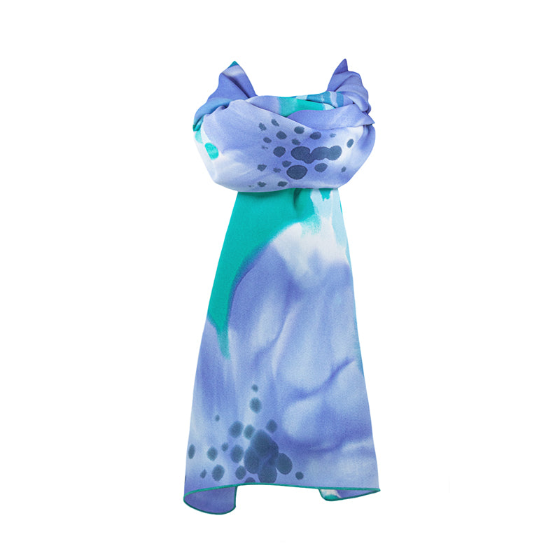 Grand foulard en soie peint à la main Sophia