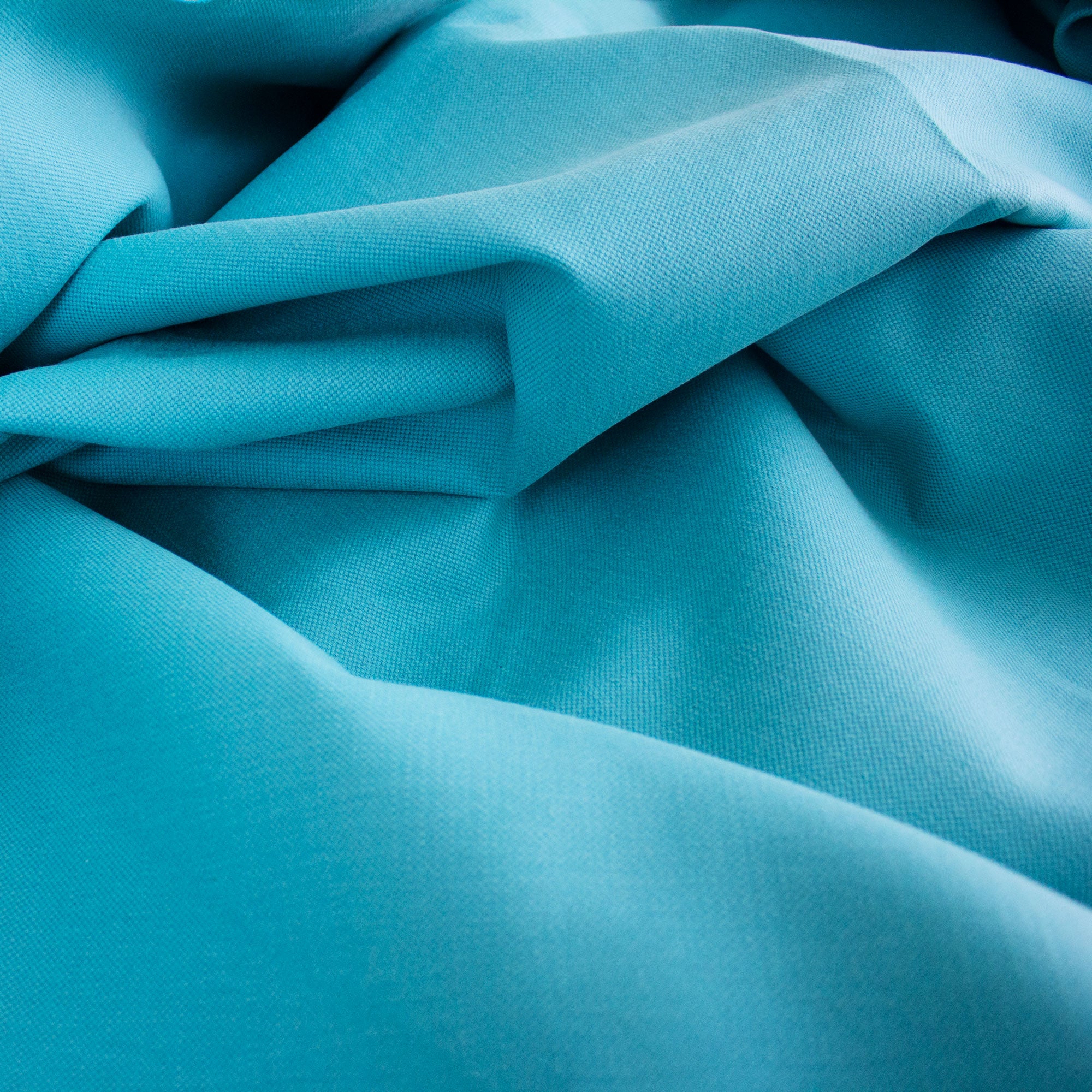 Tissu en lin et coton bleu lagon - Philéone